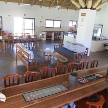 The boma, an open-plan living and bar area overlooking the ocean